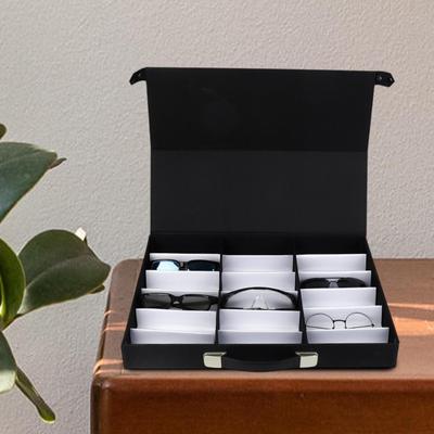 Sunglasses Organizer Eyeglasses Storage Box 18 Slots Glasses Showcase Eyeglass Case Holder