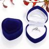 1pc Heart-Shaped Jewelry Box with Plush Velvet Lining Desktop Organizer for Rings, Earrings, Necklaces, Compact Decorative Storage Case
