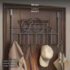 7Hook Over Door Hanger, NoDrill Metal Rack, Entryway, Closet Organizer
