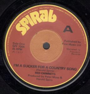 

7-дюймовая пластинка RED CHIMNEYS - I m A Sucker For A Country Song SPF7006 Spiral 1977 UK Регги, Ска и Даб Б/У