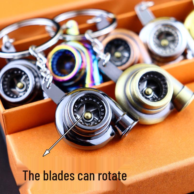 Creative Turbocharger Keychain: Metal Turbo Keychain Pendant for Car Enthusiasts