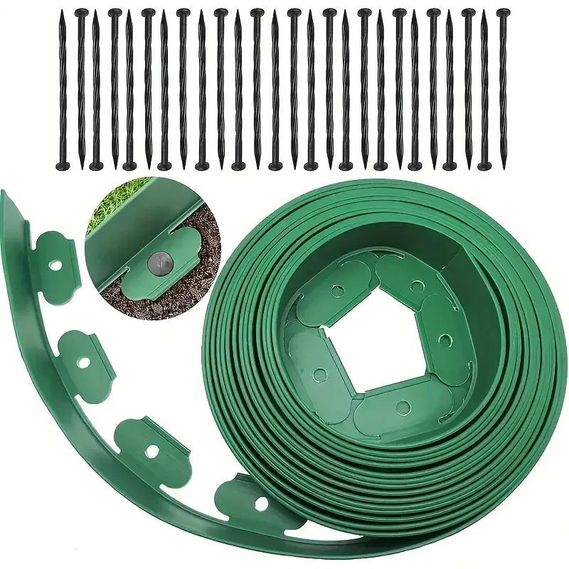 10M L Shaped Retaining Edge Board for Landscaping Professional Garden Border To Divide Lawn From Gravel Pathway Edging