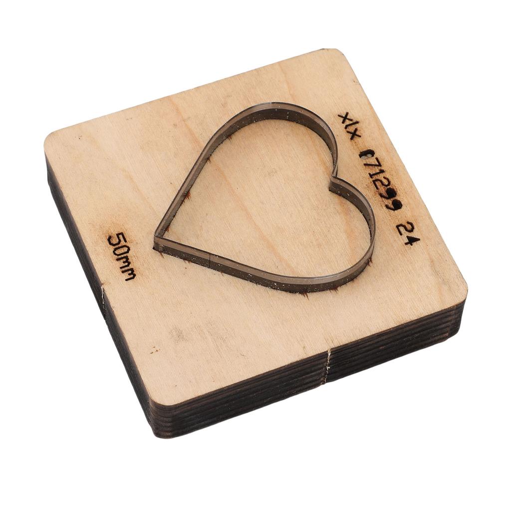 Heart Shape Leather Cutting Die High Carbon Steel Leather Punching Die with Thick Wooden Base for