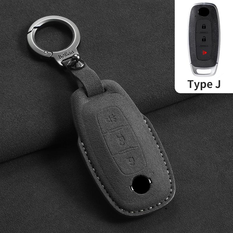 3 Buttons Suede Car Remote Key Case Cover Shell for Nissan Teana Qashqai X-Trail Kicks Tiida Car Key Anti-Scratch Cover Shell