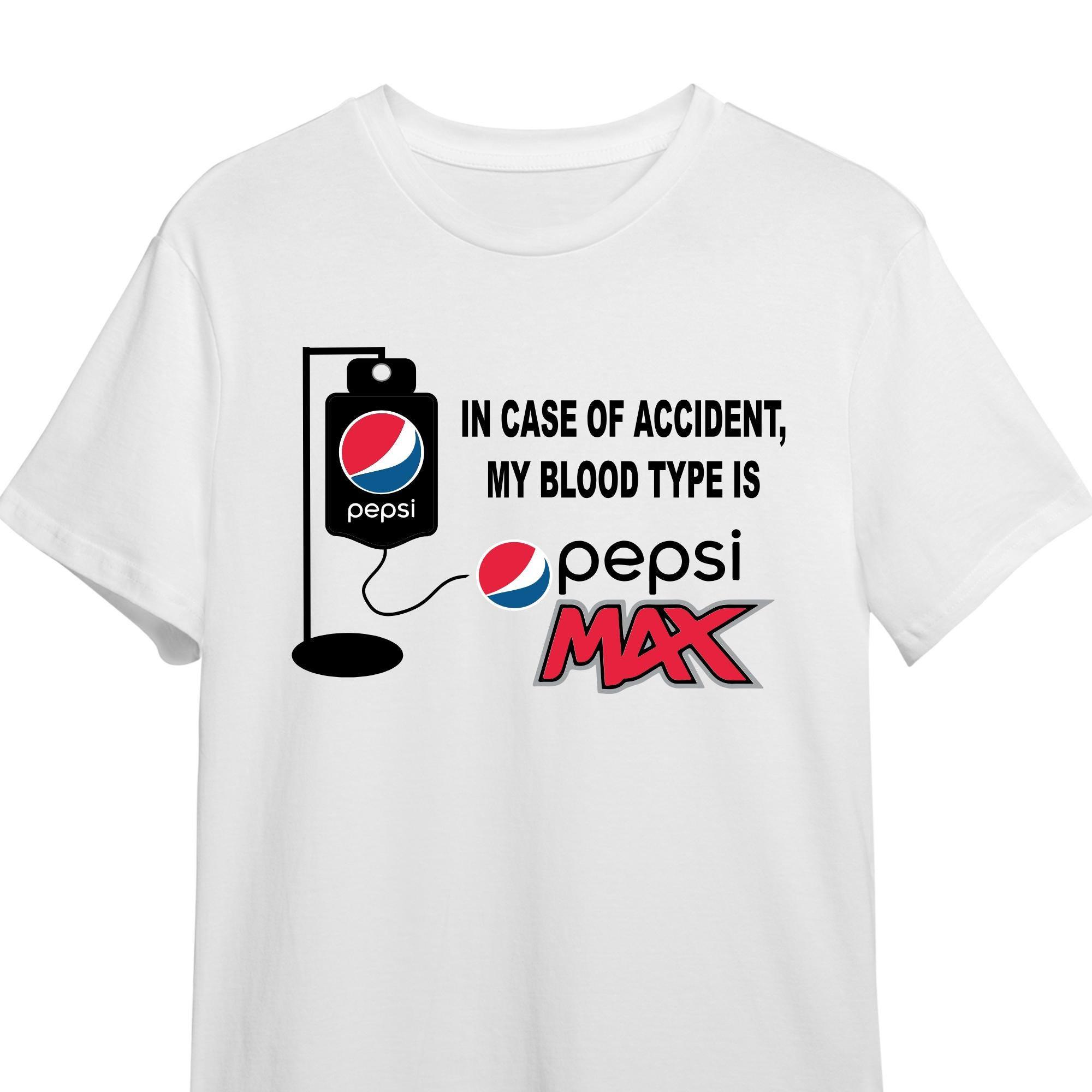 Футболка PepsiMax «Моя группа крови» В случае аварии моя группа крови — Pepsi Max Смешная Отлично подойдет для любого зависимого от PepsiMax 2XL