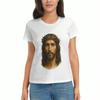 Bawełniany T-shirt z Portretem Jezusa Chrystusa, Bawełna Premium Wysokiej Jakości Nadruk, Trwały, Codzienny I Modny, Odzież z Ilustracją Religijną Dla , Fait
