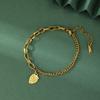 Teamer Cute Strawberry Charm Bracelet Stainless Steel Jewelry for Women Girls Snake Chain Multiple Chains 2026 Trend Couple Gift