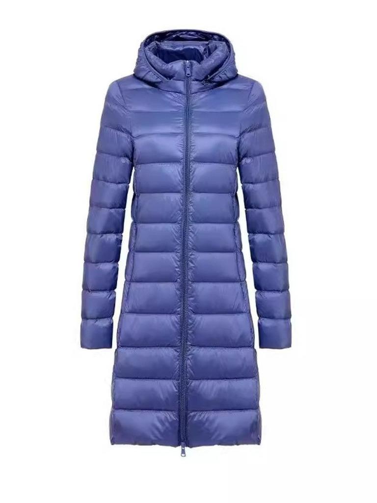 Women's Lightweight Down Jacket with Hood for Winter Outdoor Wear
