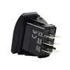 12V/24V DC Reverse Polarity Switch 6P (ON)-Off-(ON) 3 Way Momentary Rocker Switch Non-Light DPDT Marine Toggle Switch for Car Boat Pontoon Polaris