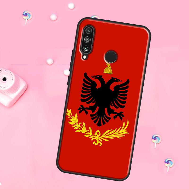 Albania Flag Eagle For Huawei Nova 12i 7i 8i 11i 12s Y73 Y70 Y90 Y60 Y72 Y61 Y91 9 10 SE P30 Pro P40 Lite Case