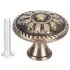 10 Set Simple Design Zinc Alloy Office Handle Solid Round 31*27mm Door Pulls Vintage Antique Brass Cabinet Handle Home Decor