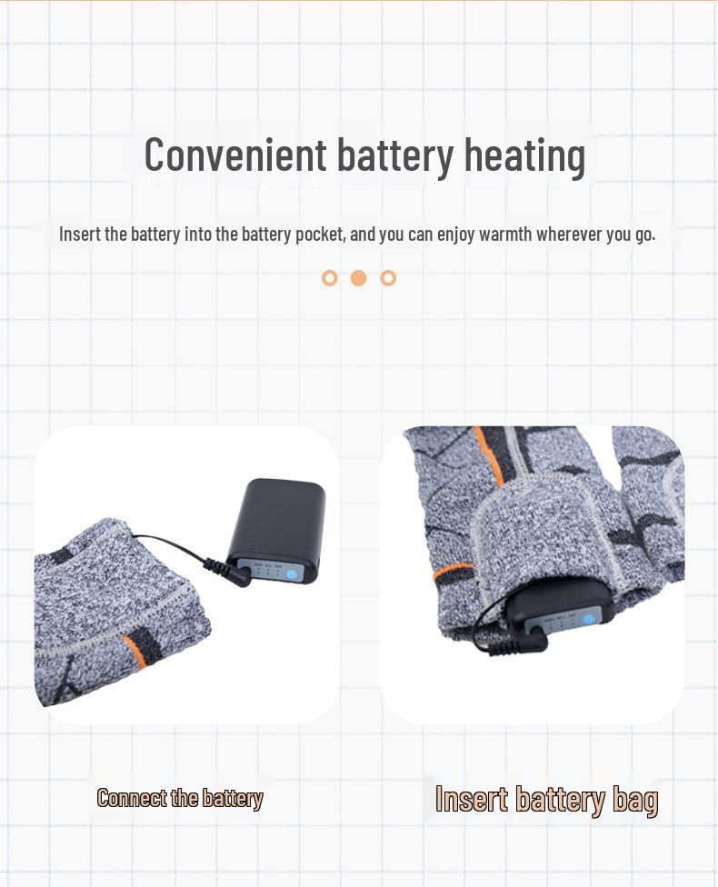 USB Rechargeable Heated Winter Socks for Men & Women - Long Tube, Cold-Proof Design