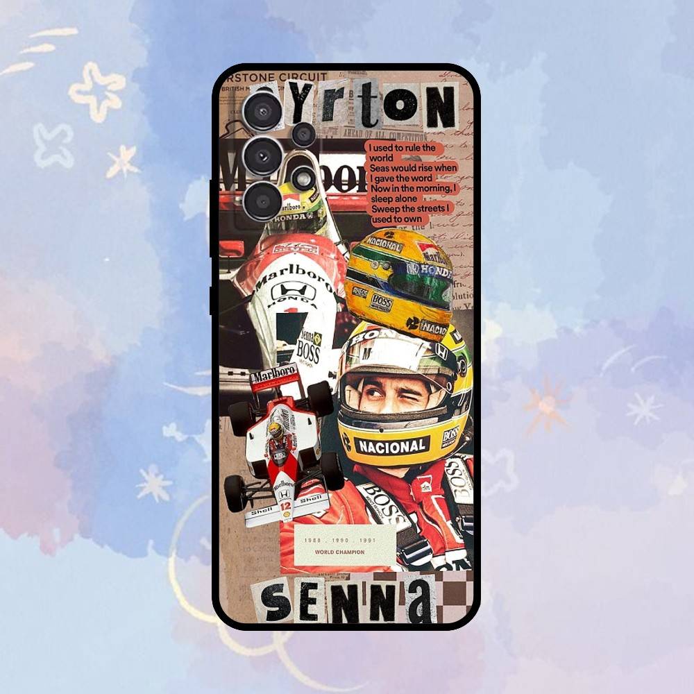 

AAA Racing Driver A-Ayrton Senna Phone Case For Samsung Galaxy A73,A72,A71,A70,A53,A52,A51,Others Soft Black Cover Samsung a12