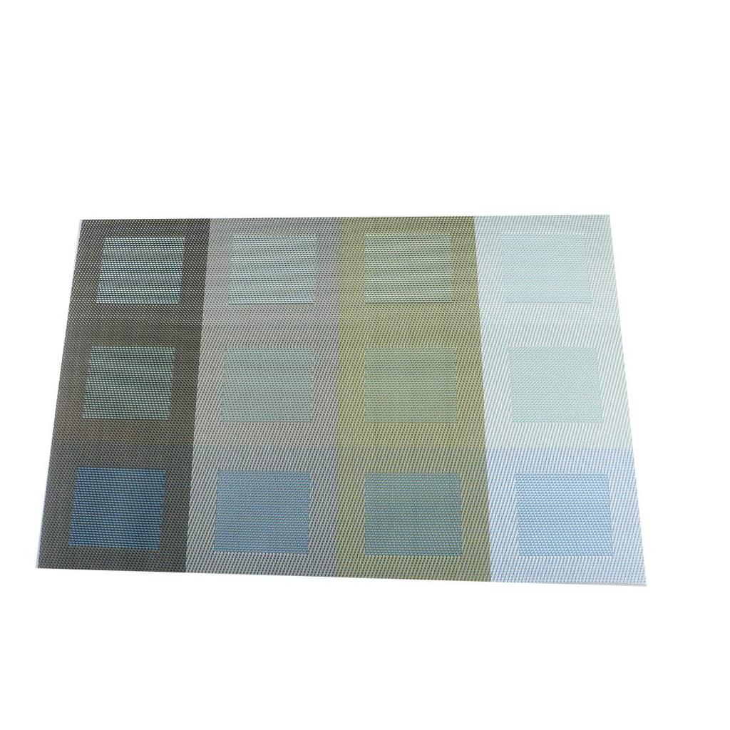 Set of 6 Rectangle Placemats for Dinning Table Luxury PVC Woven Vinyl Table Mats Washable and Heat Insulation Kitchen Place Mats