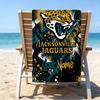 Custom Name Beach Towel Jaguars Team Spirit Beach Towel, Soft Microfiber, Gift for Her/Him, Birthday, for Pool, Beach, Travel, Fan Gifts