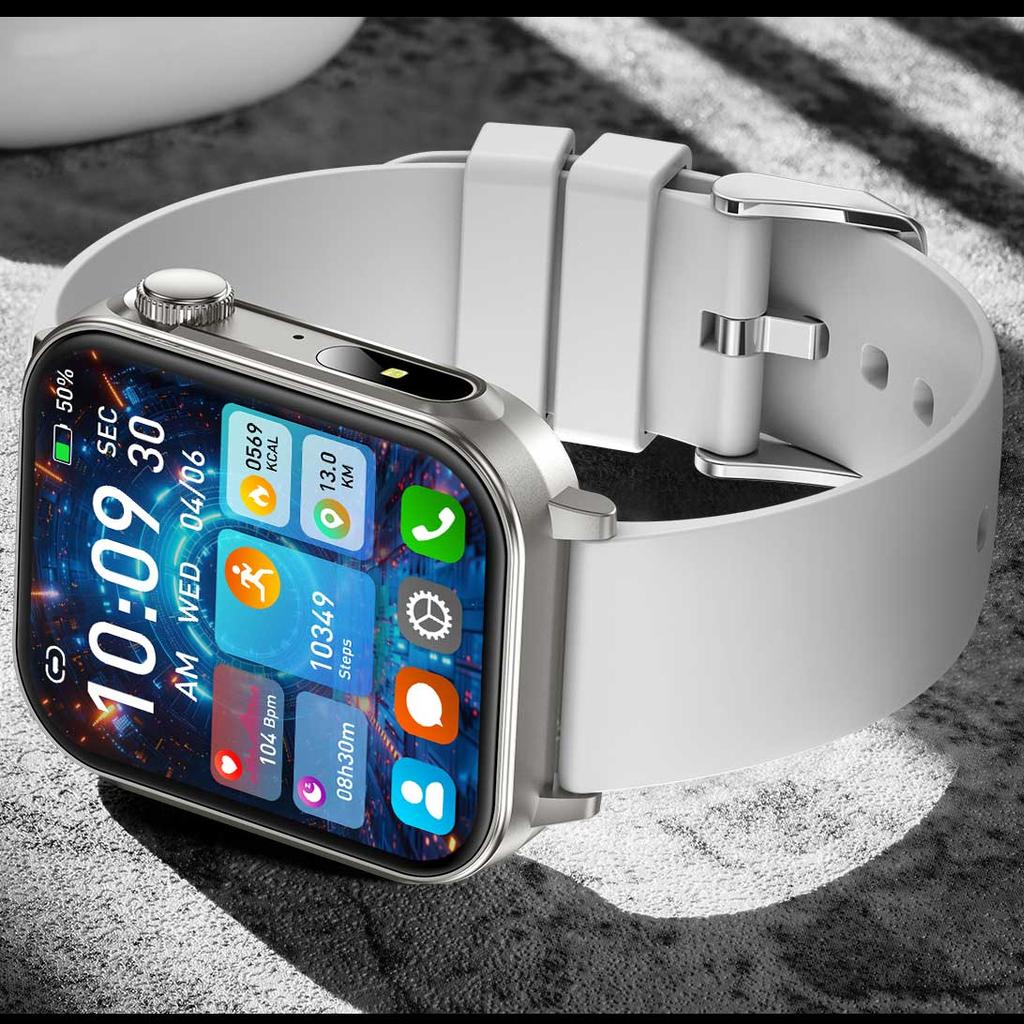 LUCKY START Type-C Fast Charging Smart Watch Men Women Health Manager Bluetooth Call LED Flashlight Waterproof Sport Fitness Smartwatch