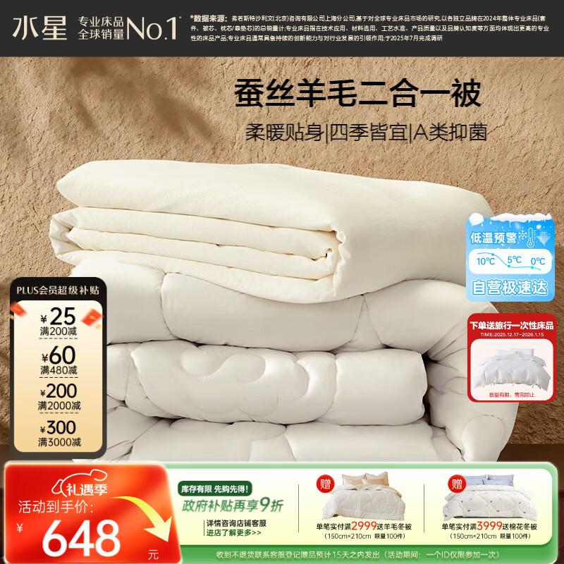 Mercury Home Textiles Silk & Wool Duplex Comforter 220x240cm