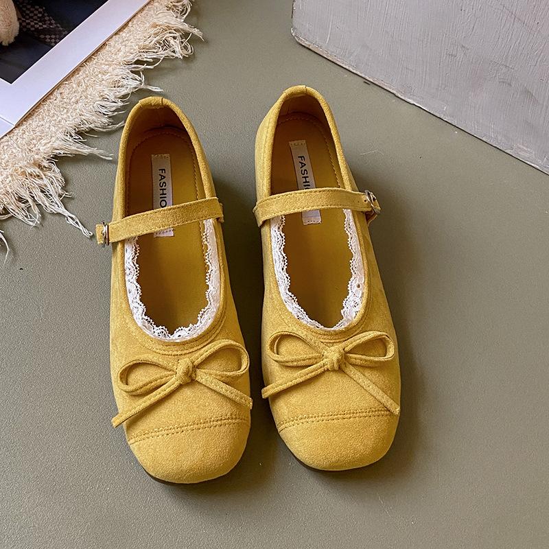 Sanfte und modische Mary Jane Schuhe erhöhen im Sommer Schleife leichter Mund Spitzenrand Schuhe