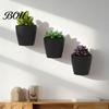 Space-saving Wall Decor 3D Printed Planter, Hanging Indoor Flower Pot for Green Plant Display Succulents, Minimalist Black Holder Home Office Creative