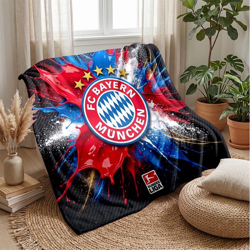 FC Bayern München Thema Decke Weiche Flanelldecke Plüsch Überwurfdecke Gemütliche Sofa Bett Decke für Heimdekoration