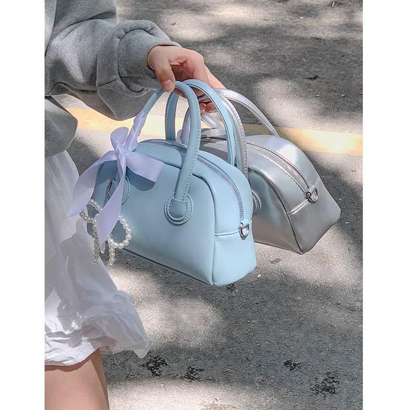 Portable bowling bag women's new trendy fashion shell bag versatile messenger bag small square bag