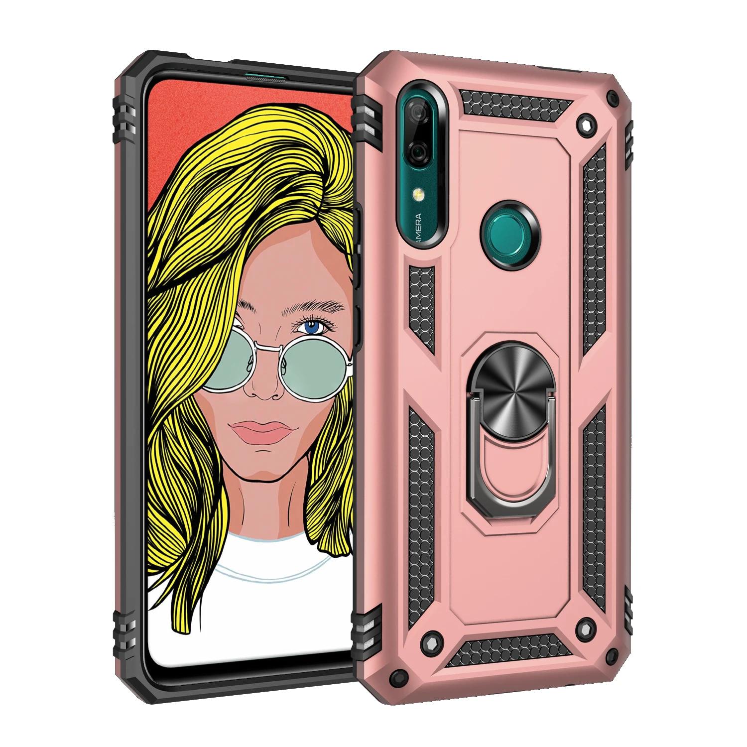 

Бронированный магнитный автомобильный чехол-кольцо для Huawei Mate 40 20 30 P20 P30 P40 Pro Lite P Smart Z Y5 Y6 Y7 Pro Y9 Prime 2019 Honor 8S чехлы For mate40 promax розовый