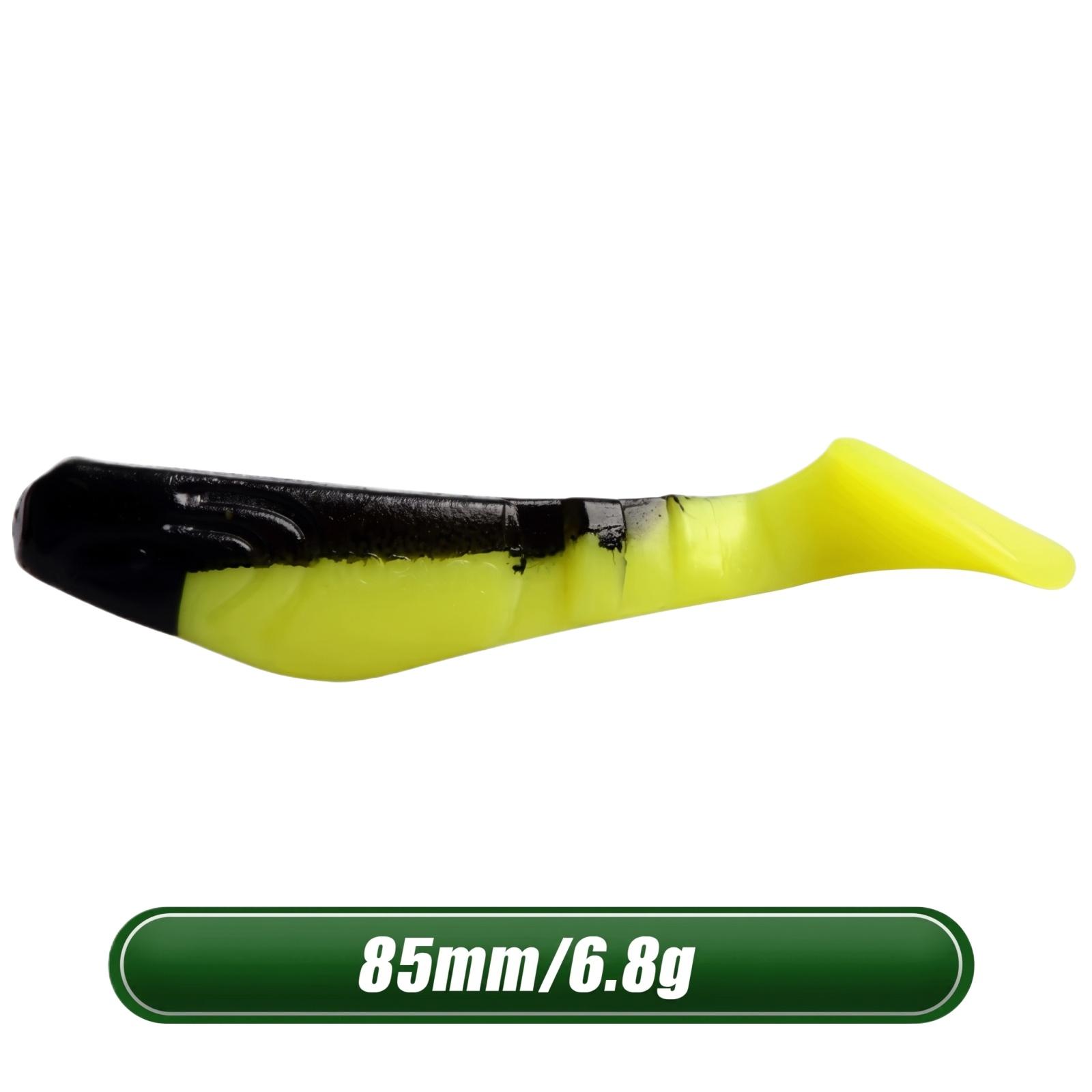 Two-Color Multi-Joint T-Tail Soft 8.5cm Sinking Fishing for Bass one size чёрный