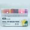 Double-Ended Fineliner & Soft Tip Watercolor Pen Set - Art Supplies for Children's Painting & Coloring