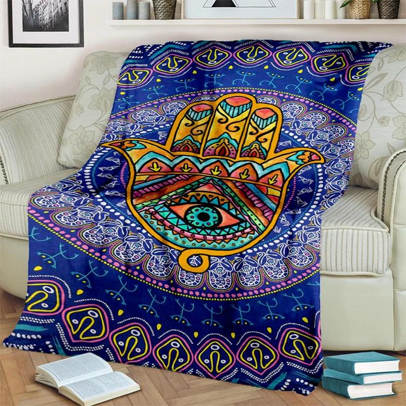 3D Evil Eye Nazar Tree of Life HD Blanket,Soft Throw Blanket for Home Bedroom Bed Sofa Picnic Travel Office Cover Blanket Kids