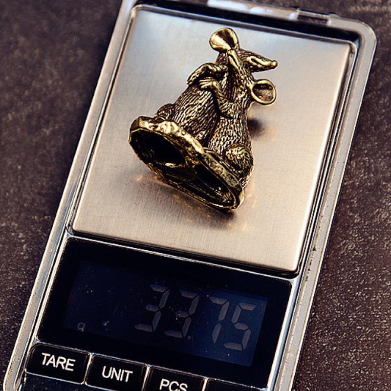 1Pcs Rat Small Statue Miniatures Desktop Ornament Antique Copper Love Mouse Figurines Living Room Home Decor Crafts Accessories