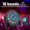 36-LED USB PAR Light, 18 Multi-color RGB LEDs, With Remote Control, For Stage Lighting.