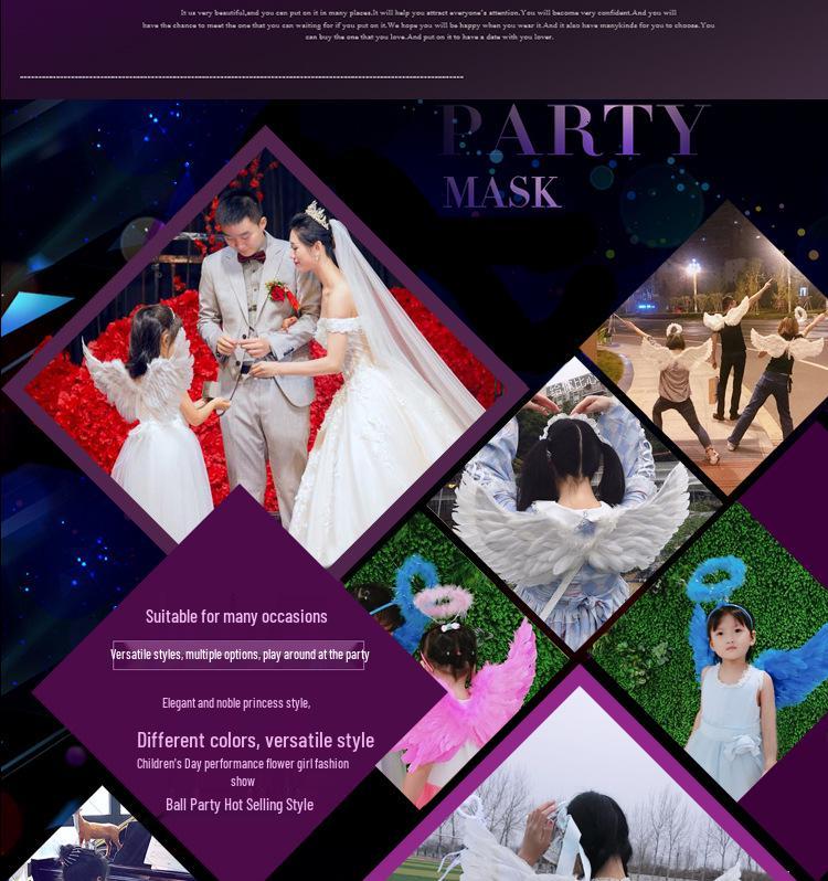 Angel Feather Wings Cosplay Props for Children & Adults - Ideal for Halloween & Parties