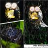 Metal Animal Garden Statues Solar Lights Outdoor Decor Blinking Eyes Owl Cat Frog Sculpture Mother's Day Gift Art Yard Ornaments