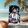 Personalized customized proof beach towel with Genshin Impact characters pattern - soft, absorbent,quick-drying,perfect swimming,camping&bathing