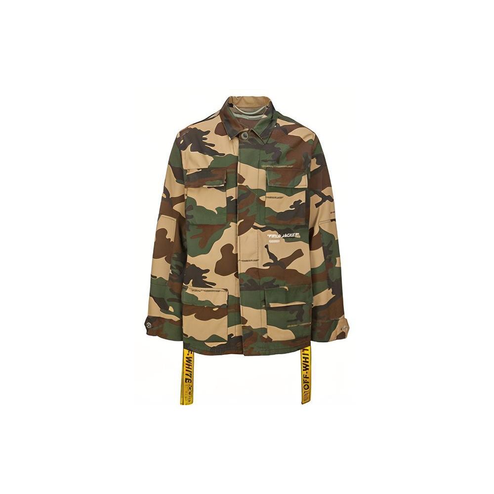 

Off-White Multi-Pocket Yellow Ribbon Work Jacket Men Jacket Camouflage OMEL003E180260109901 M