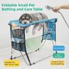 Anti-Scratch Pet Bathing Rack Quick Dry Mesh Dog Grooming Table  Nail Trimming