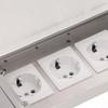 Floor Power Socket 4 Standard Outlets Stainless Steel Concealed Electrical Receptacle Box 4000W