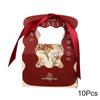 10Pcs Gift Handbag Portable Candy Box Handheld Silk Ribbon Foldable Packaging Bags Wedding Souvenir Boxes Birthday