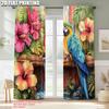 2 Stück   Fenstervorhang 2D-Druck Blumig Papagei Strapazierfähiges Polyester (ohne Stange) Geschenke Ldeal für Saison Heimdeko für Wohnzimmer &