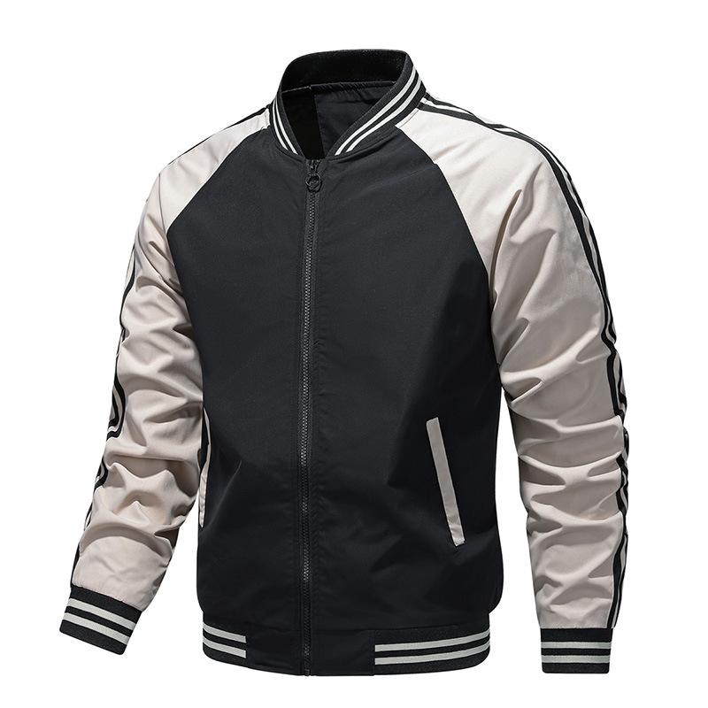 Empty Version Baseball Uniform Spring and Autumn Men's Color-blocking Thin Jacket Trendy Large-size Casual Jacket Flying Suit Men