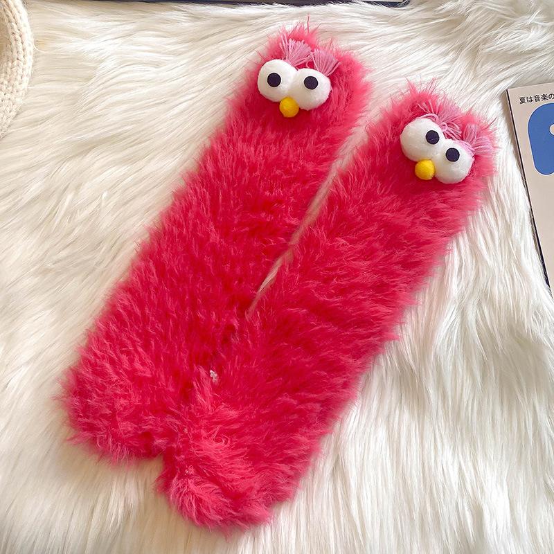 Raupen Plüsch Bodensocken, Lustige Tier Kniehohe Haussocken, Ultraweich für Damen Herren Jugendliche, Gemütliches Unisex Geschenk Weihnachtsstrumpf