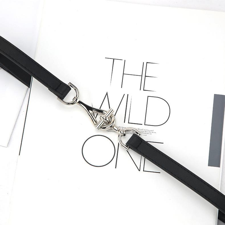 

Fashionable Solid Color Metal Buckle Women Slim Waist Belt For Casual Wear