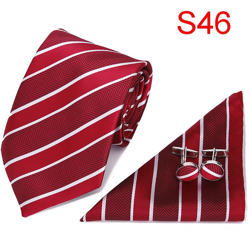 7.5Cm Business Tie Men'S Tie Set, Wedding Polyester Tie Gift Box