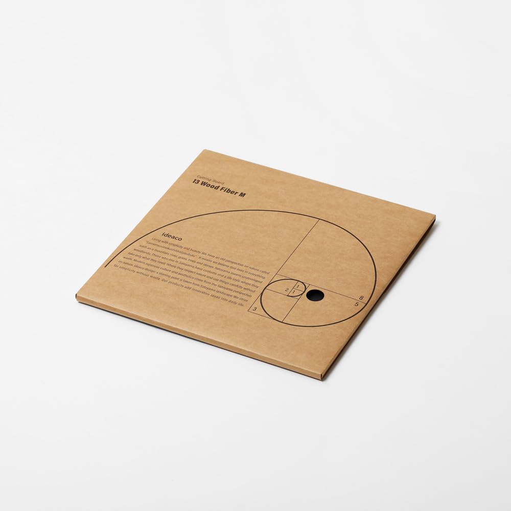 Ideaco Cutting Natural Wood Fiber Board 13 Wood Fiber (Ideaco) 13-sided Board, 27cm, (Cutting M)