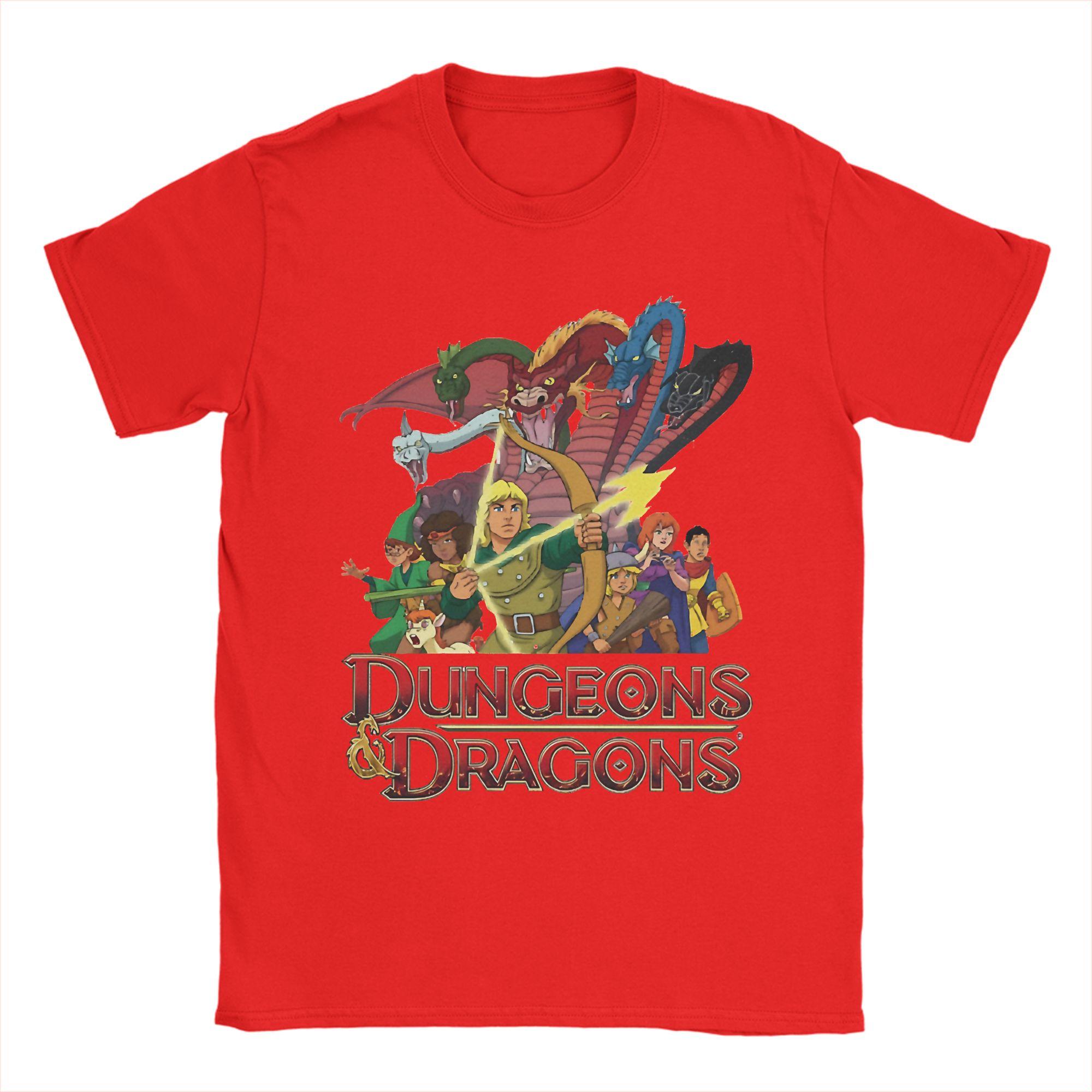 Dungeons And Dragons Cartoon T Shirt Beach Trending T Shirts Unisex 100 Cotton Round Neck Tees ShortSleeved Y2K Casual Tshirt S