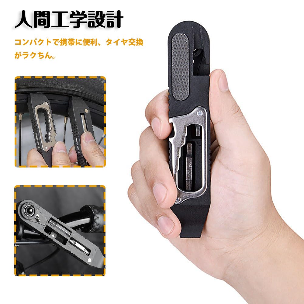 CHANJIF Road Bike Bicycle with Tire Levers and Puncture Repair Multifunctional Bicycle Tool Set with Easy Opening and Portable and Easy To Bike