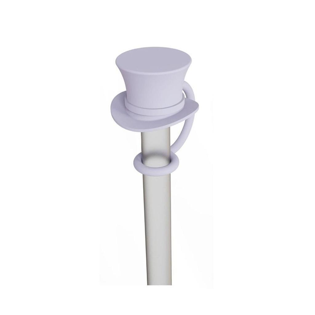 Hat Shaped Silicone Straw Cover Coffee Stirring Stick Decoration, Cocktail Decoration Reusable Silicone Straw