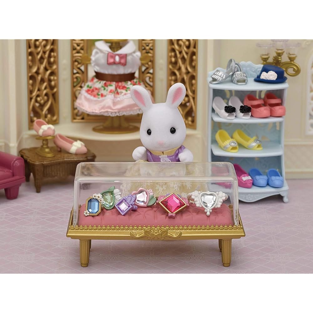 EPOCH Sylvanian Families Town Fashion Coordination Set Glitter Jewelry Collection PVC Toy