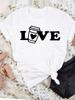 AM Coffee PM Red Wine TShirt Casual Short Sleeve Y2k Tops Womens Clothing Simple Design Fashion Harajuku White Graphic Tees