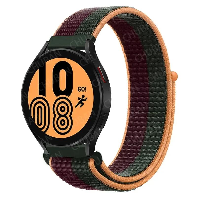 20mm/22mm Nylon Loop For Samsung Galaxy Watch 7/6/4/Classic/3/5/pro/Active 2 Sport Breathable Band Huawei Watch GT 4-3-2e Strap